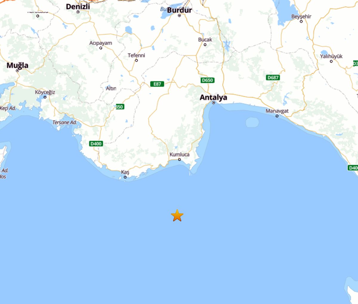 Demre Açıklarında 4.7 Şiddetinde Deprem Gerçekleşti